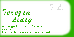 terezia ledig business card